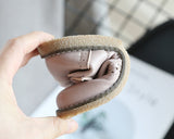 ULKNN New Grils Leather Shoes Casual Girls Autumn Winter Kids Pu Show White Shoes Children's  Black Pink size 21-30 Flats