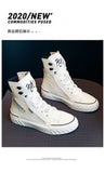 ZANPACE 2021 Platform Women's Sneakers Spring Canvas Lace-Up Vulcanized Shoes Summer Breathable White Casual Women's Sport Shoes