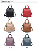 2020 New High Quality Leather Backpack Women Shoulder Bags Multifunction Travel Backpack School Bags for Girls Bagpack mochila