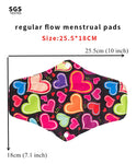 [simfamily]  6+1 sets  Reusable Bamboo Charcoal Sanitary Pads Regular Flow pads Health higiene feminina Menstrual Cloth Pads