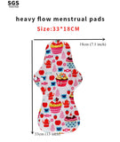 [simfamily]  6+1 sets  Reusable Bamboo Charcoal Sanitary Pads Regular Flow pads Health higiene feminina Menstrual Cloth Pads