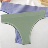Seamless Women Pantys Girls Thongs High Waisted Soft Woman Briefs Fashion 6 Solid Colors S-XL Sexy Underpants For Women New