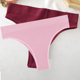 Seamless Women Pantys Girls Thongs High Waisted Soft Woman Briefs Fashion 6 Solid Colors S-XL Sexy Underpants For Women New