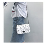 DOLOVE Women Fashionable Shoulder Bags New Female Messenger Bag Handbag Chain Wild Crack Printing Wild Crossbody Bag
