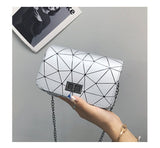 DOLOVE Women Fashionable Shoulder Bags New Female Messenger Bag Handbag Chain Wild Crack Printing Wild Crossbody Bag