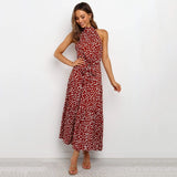 Summer Long Dress Polka Dot Casual Dresses Black Sexy Halter Strapless New 2021 Yellow Sundress Vacation Clothes For Women