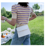 SWDF Stone Patent White Crossbody Bags For Women 2021 Small Handbag Small Bag PU Leather Hand Bag Ladies Designer Evening Bags