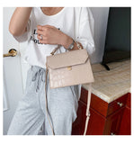SWDF Stone Patent White Crossbody Bags For Women 2021 Small Handbag Small Bag PU Leather Hand Bag Ladies Designer Evening Bags