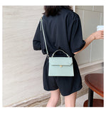 SWDF Stone Patent White Crossbody Bags For Women 2021 Small Handbag Small Bag PU Leather Hand Bag Ladies Designer Evening Bags