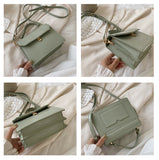 SWDF Stone Patent White Crossbody Bags For Women 2021 Small Handbag Small Bag PU Leather Hand Bag Ladies Designer Evening Bags