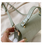 SWDF Stone Patent White Crossbody Bags For Women 2021 Small Handbag Small Bag PU Leather Hand Bag Ladies Designer Evening Bags