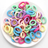 Kids Small Hair Tie Baby Girl Children Headbands Colorful Elastic Hair Bands Nylon Scrunchie Hair Rope 100pcs Hair Accessories
