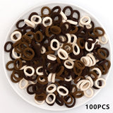 Kids Small Hair Tie Baby Girl Children Headbands Colorful Elastic Hair Bands Nylon Scrunchie Hair Rope 100pcs Hair Accessories