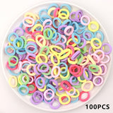 Kids Small Hair Tie Baby Girl Children Headbands Colorful Elastic Hair Bands Nylon Scrunchie Hair Rope 100pcs Hair Accessories