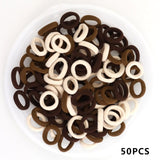 Kids Small Hair Tie Baby Girl Children Headbands Colorful Elastic Hair Bands Nylon Scrunchie Hair Rope 100pcs Hair Accessories