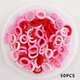 Kids Small Hair Tie Baby Girl Children Headbands Colorful Elastic Hair Bands Nylon Scrunchie Hair Rope 100pcs Hair Accessories