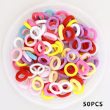 Kids Small Hair Tie Baby Girl Children Headbands Colorful Elastic Hair Bands Nylon Scrunchie Hair Rope 100pcs Hair Accessories
