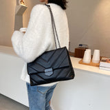 Embroidery Thread Small PU Leather Crossbody Bags for Women 2021 Trend Hand Bag Women's Branded Trending Shoulder Handbags
