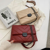 Embroidery Thread Small PU Leather Crossbody Bags for Women 2021 Trend Hand Bag Women's Branded Trending Shoulder Handbags