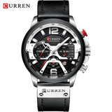 CURREN Casual Sport Watches for Men Blue Top Brand Luxury Military Leather Wrist Watch Man Clock Fashion Chronograph Wristwatch