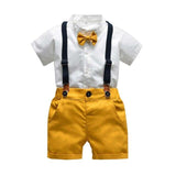 Baby Boy Summer Clothes Outfits Infant Baby Boy Gentleman Suit Bow Tie