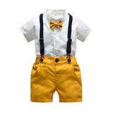 Baby Boy Summer Clothes Outfits Infant Baby Boy Gentleman Suit Bow Tie