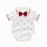 100 Cotton Romper+Shorts+Bow Tie Clothing Sets Baby Boy Clothes Summer