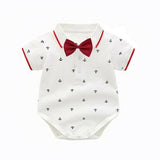 100 Cotton Romper+Shorts+Bow Tie Clothing Sets Baby Boy Clothes Summer