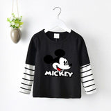 Disney Mickey T Shirt For Kids Cotton Clothes New Cartoon Print Long S