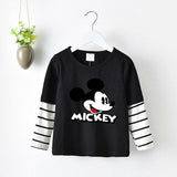 Disney Mickey T Shirt For Kids Cotton Clothes New Cartoon Print Long S