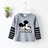 Disney Mickey T Shirt For Kids Cotton Clothes New Cartoon Print Long S