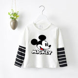 Disney Mickey T Shirt For Kids Cotton Clothes New Cartoon Print Long S