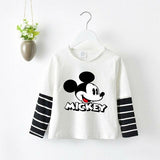 Disney Mickey T Shirt For Kids Cotton Clothes New Cartoon Print Long S