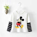 Disney Mickey T Shirt For Kids Cotton Clothes New Cartoon Print Long S