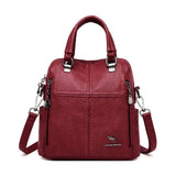 2020 New High Quality Leather Backpack Women Shoulder Bags Multifunction Travel Backpack School Bags for Girls Bagpack mochila