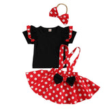 Newborn  Baby Girl Clothes Set Floral Bodysuit Romper Jumpsuit Tops T Shirt  Skirts Bow Headband Summer Baby Outfit
