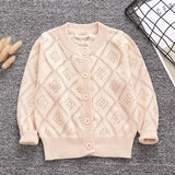 Spring Baby Boys Girls Hollow Out Cardigan Coat Children Clothing Autu