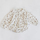0-3Yrs Infant Baby Rompers Baby Girls Long Sleeve Floral Clothes Rompe