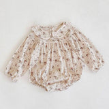0-3Yrs Infant Baby Rompers Baby Girls Long Sleeve Floral Clothes Rompe