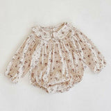 0-3Yrs Infant Baby Rompers Baby Girls Long Sleeve Floral Clothes Rompe