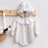0-3Yrs Infant Baby Rompers Baby Girls Long Sleeve Floral Clothes Rompe