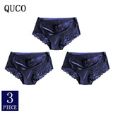 3pcs/lot QUCO Brand sexy Women Underwear High Quality Women Panties Seamless Calvin Underwear Solid  Lingerie underwear women