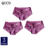 3pcs/lot QUCO Brand sexy Women Underwear High Quality Women Panties Seamless Calvin Underwear Solid  Lingerie underwear women