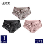 3pcs/lot QUCO Brand sexy Women Underwear High Quality Women Panties Seamless Calvin Underwear Solid  Lingerie underwear women