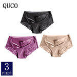 3pcs/lot QUCO Brand sexy Women Underwear High Quality Women Panties Seamless Calvin Underwear Solid  Lingerie underwear women