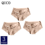 3pcs/lot QUCO Brand sexy Women Underwear High Quality Women Panties Seamless Calvin Underwear Solid  Lingerie underwear women