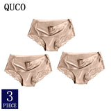 3pcs/lot QUCO Brand sexy Women Underwear High Quality Women Panties Seamless Calvin Underwear Solid  Lingerie underwear women