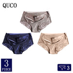 3pcs/lot QUCO Brand sexy Women Underwear High Quality Women Panties Seamless Calvin Underwear Solid  Lingerie underwear women