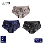 3pcs/lot QUCO Brand sexy Women Underwear High Quality Women Panties Seamless Calvin Underwear Solid  Lingerie underwear women