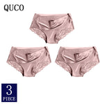 3pcs/lot QUCO Brand sexy Women Underwear High Quality Women Panties Seamless Calvin Underwear Solid  Lingerie underwear women